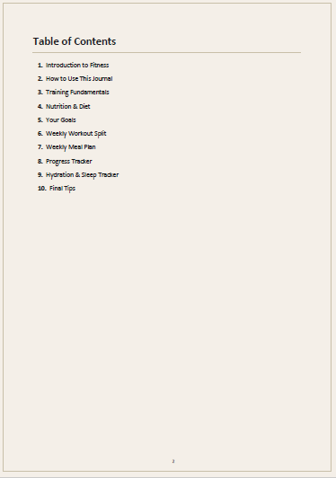 Ebook_Fitness and Food Journal